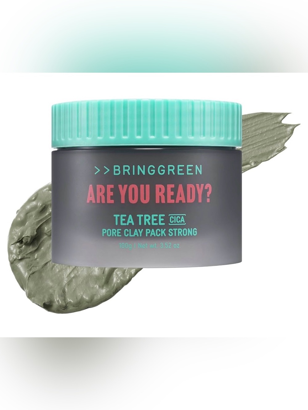 BRINGGREEN Tea Tree Cica Pore Clay Pack Strong Clay Mask Acne-Prone 3.52oz